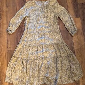 Current Air Women’s Maxi Floral Dress in Cream and Yellow size M